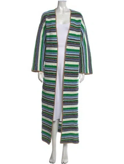 Pre-owned Frame Striped Open Front Sweater In Multi