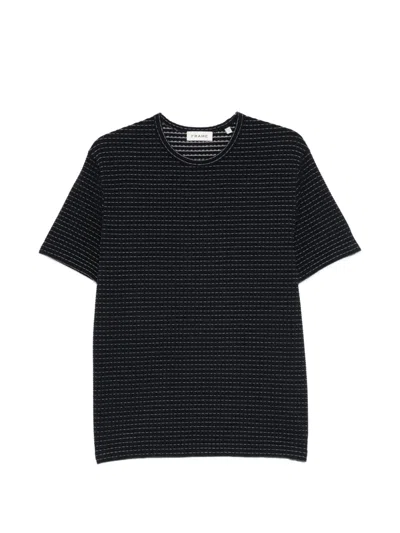Frame Striped-pattern T-shirt In Black