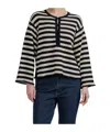Frame The Easy Captain Stripe Sweater In Multi