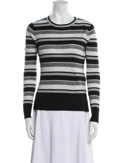 Pre-owned Frame Striped Scoop Neck Sweater In Multi