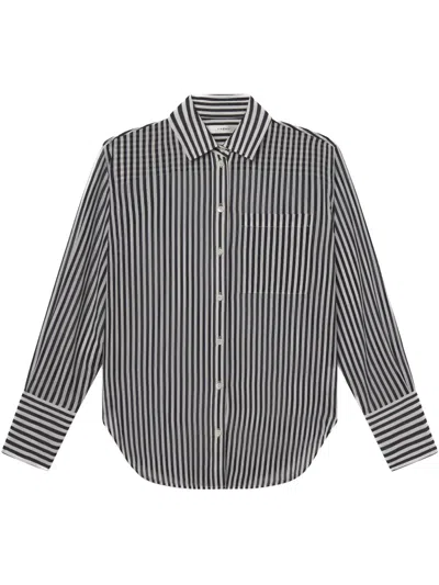 Frame Striped Shirt In 蓝色