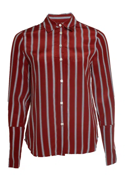 Frame , Striped Shirt In Red