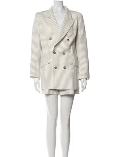 Pre-owned Frame Striped Short Set In Neutral