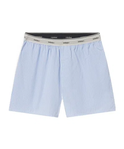 Frame Striped Shorts In Blue