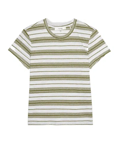 Frame Striped Short-sleeved T-shirt In White