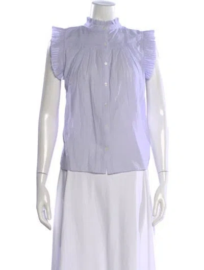 Pre-owned Frame Striped Sleeveless Blouse In Purple