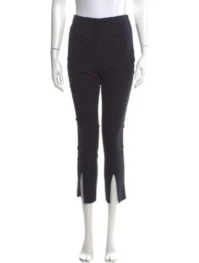 Pre-owned Frame Striped Straight Leg Pants In Blue