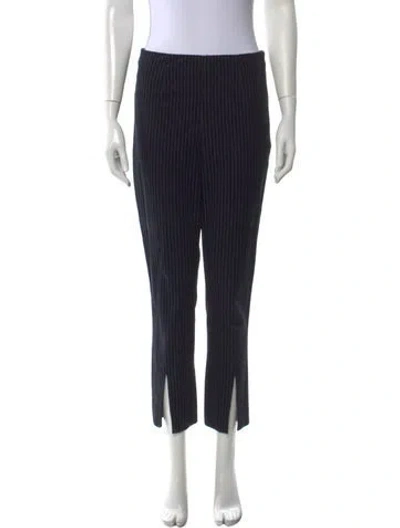 Pre-owned Frame Striped Straight Leg Pants In Blue