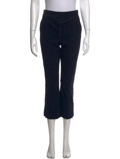 Pre-owned Frame Striped Straight Leg Pants In Blue