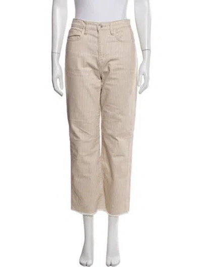 Pre-owned Frame Striped Straight Leg Pants In Neutral