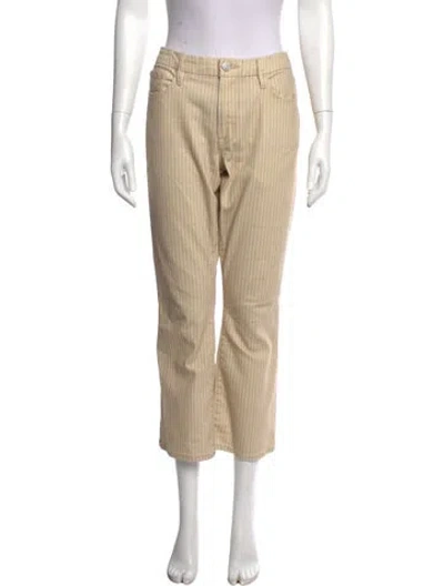 Pre-owned Frame Striped Straight Leg Pants In Neutral
