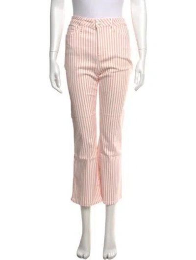 Pre-owned Frame Striped Straight Leg Pants In Neutrals