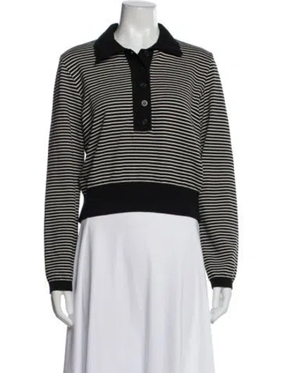 Pre-owned Frame Striped Sweater In Black
