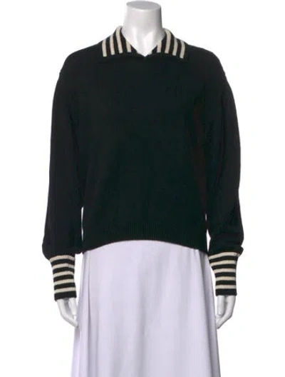 Pre-owned Frame Striped Sweater In Black
