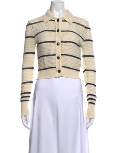 Pre-owned Frame Striped Sweater W/ Tags In Neutrals
