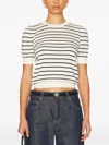Frame The Gathered Sweater In Cream Multi In White