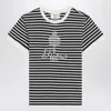 Frame Striped Cotton T-shirt In Blue
