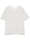 Frame Relaxed Stripe T-shirt In Neutrals
