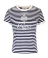 Frame Striped Cotton T-shirt In White