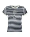 Frame Striped Cotton T-shirt In White