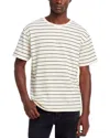 Frame Relaxed Stripe T-shirt In Natural/black