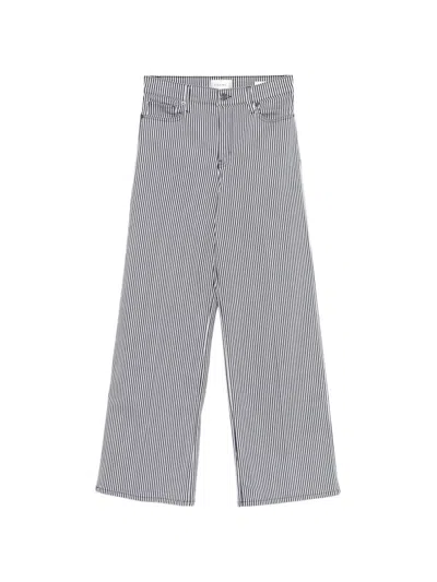 Frame Striped Trousers In Gray