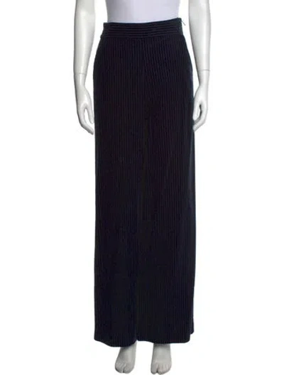 Pre-owned Frame Striped Wide Leg Pants In Black