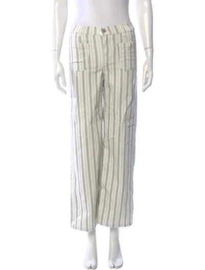 Pre-owned Frame Striped Wide Leg Pants In Multi