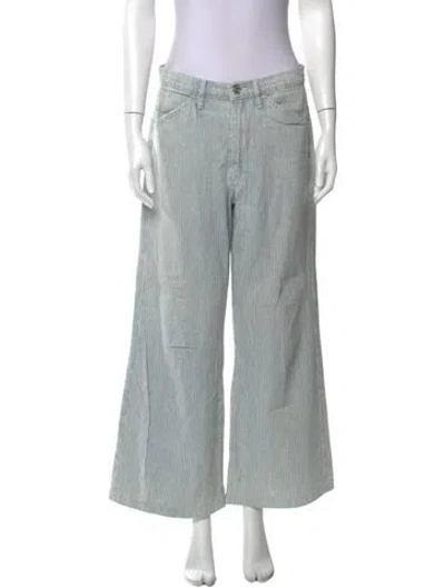 Pre-owned Frame Striped Wide Leg Pants In Multi
