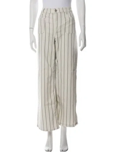 Pre-owned Frame Striped Wide Leg Pants In Multi