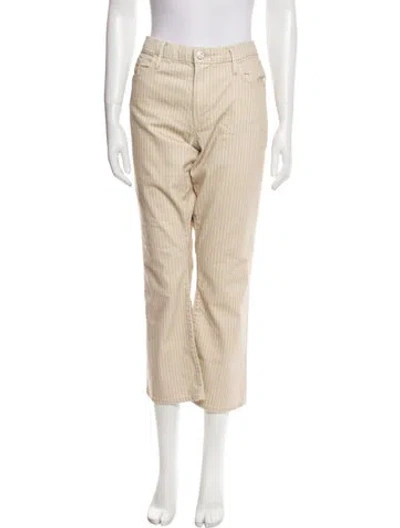 Pre-owned Frame Striped Wide Leg Pants In Neutral