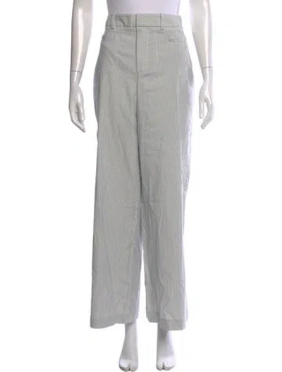 Pre-owned Frame Striped Wide Leg Pants In Neutral