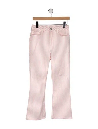 Pre-owned Frame Striped Wide Leg Pants In Pink
