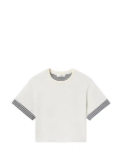 FRAME STRIPED-CUFF T-SHIRT