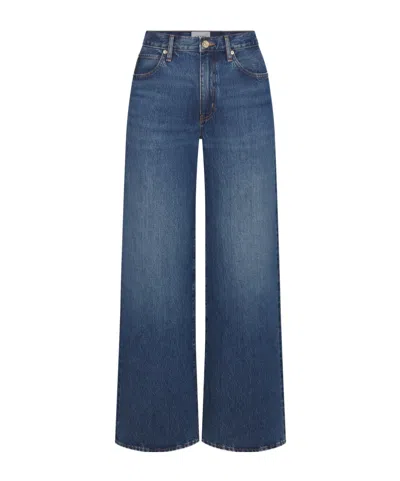 Frame Stroll Wide-leg Jeans In Blue