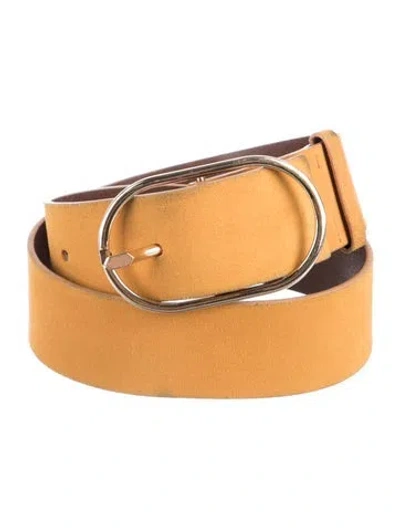 Pre-owned Frame Suede Belt In Brown