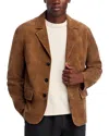 Frame Suede Blazer In Brown