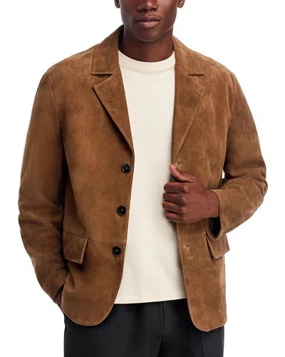Frame Suede Blazer In Brown