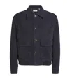 Frame Suede Bomber Jacket In Blue