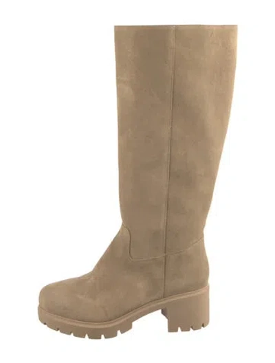 Pre-owned Frame Suede Boots In Neutral