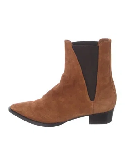 Pre-owned Frame Suede Chelsea Boots In Brown