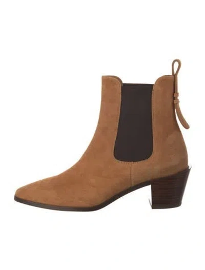 Pre-owned Frame Suede Chelsea Boots In Neutral