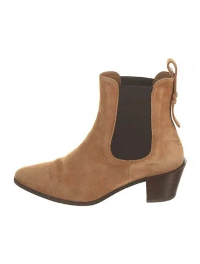 Pre-owned Frame Suede Chelsea Boots In Neutral
