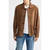 Frame Suede Chore Coat In Brown