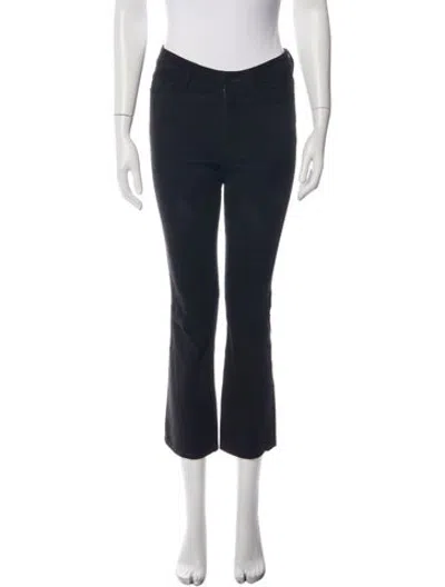 Pre-owned Frame Suede Flared Pants In Black