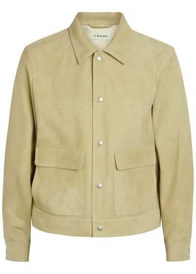 Frame Suede Jacket In Green