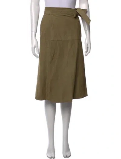 Pre-owned Frame Suede Knee-length Skirt In Green