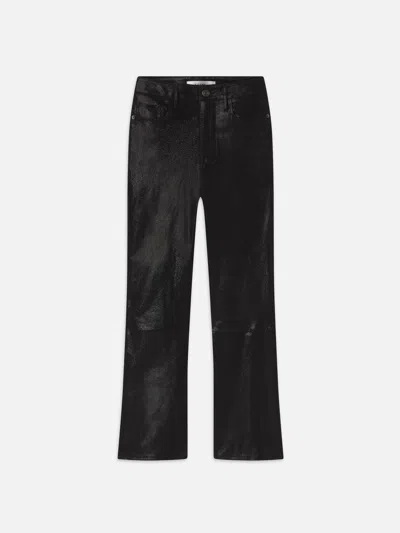 Frame Suede Le Crop Mini Bootcut Jeans In Black