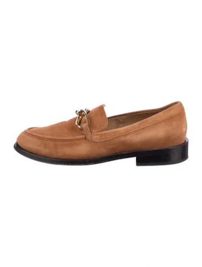 Pre-owned Frame Suede Loafers In Brown