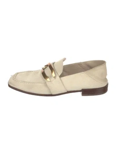 Pre-owned Frame Suede Loafers In Neutral